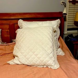 Euro white pillow shams